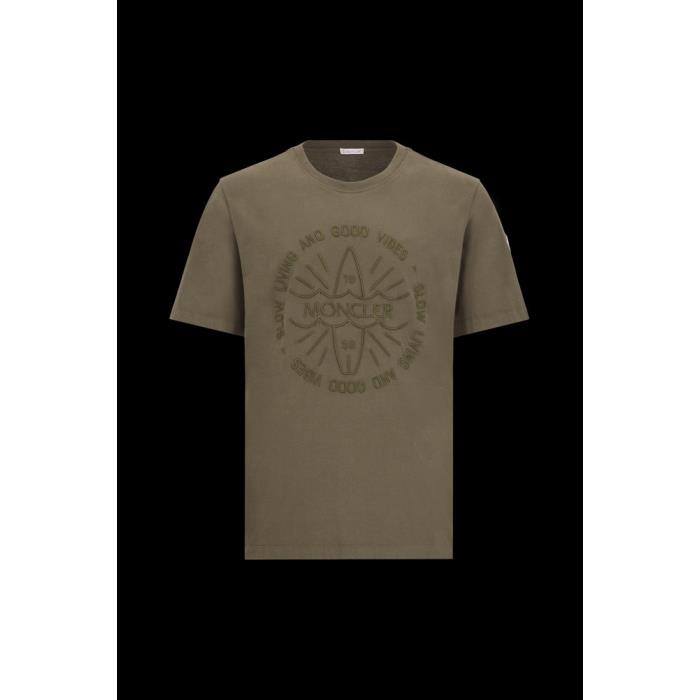 몽클레어 남성 티셔츠 MONCLER 서핑 패턴 자수 티셔츠 J10918C0003689AHD823