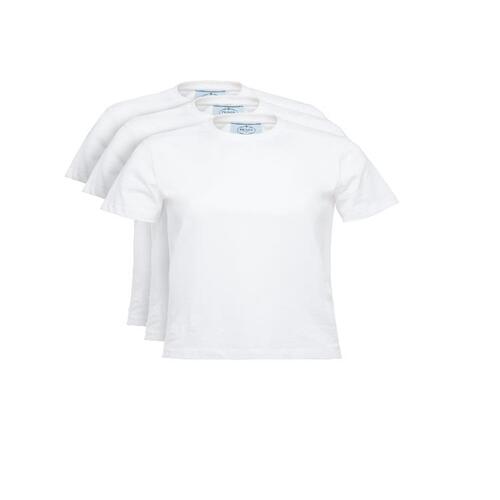 프라다 여성 티셔츠 PRADA 코튼 저지 티셔츠 3팩 세트 35570_ILK_F0009_S_112