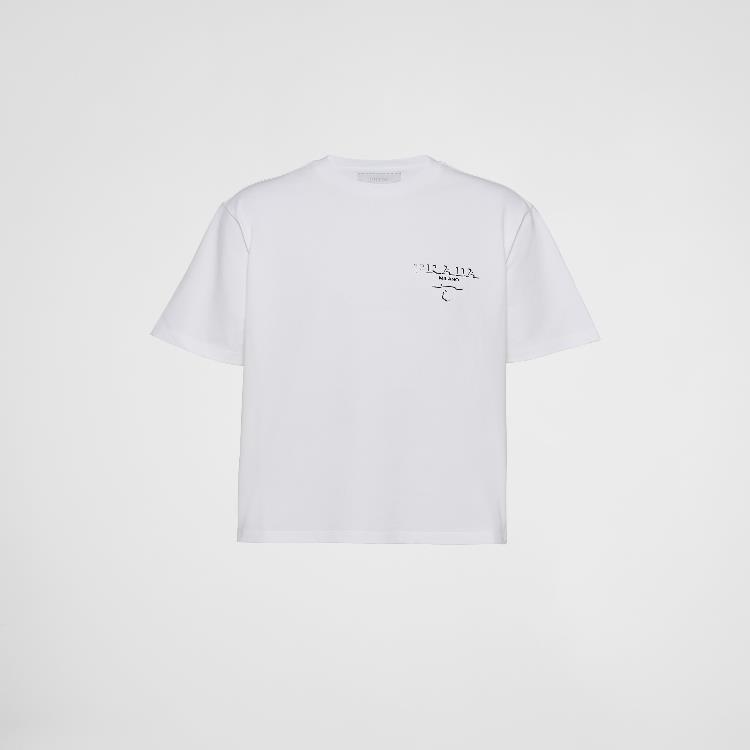프라다 남성 티셔츠 PRADA 코튼 티셔츠 UJN896_14K7_F0009_S_OOO