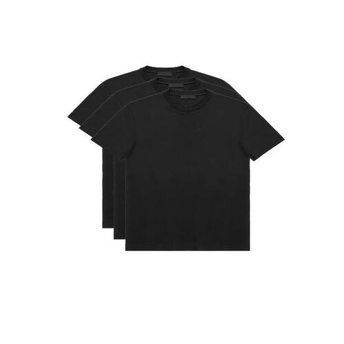 프라다 남성 티셔츠 PRADA 3팩 코튼 저지 티셔츠 UJM492_ILK_F0002_S_181